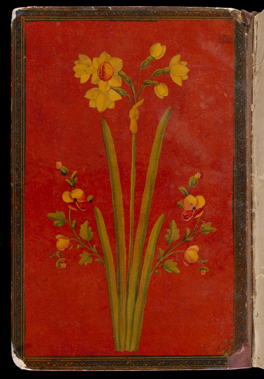 Khamsa (Kvintetto), kirjoittanut Nizami (k. 1209) Shiraz, Fars, luultavasti Iran, 1433-34 (läpinäkymätön akvarelli, muste ja kulta paperilla) tekijältä Persian School