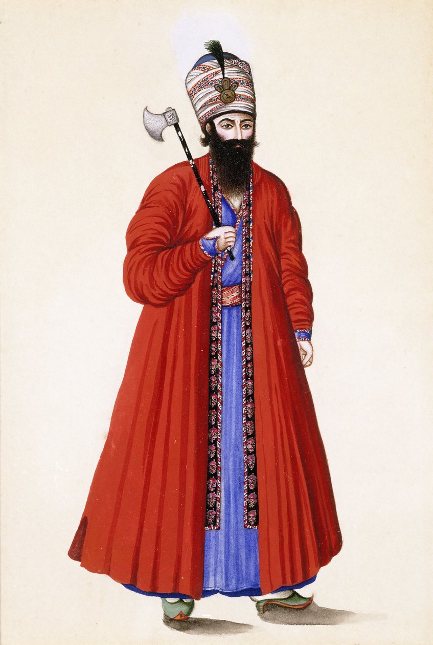 Muotokuva Sadre A"zamista, pääministeristä Fath "Ali Shahin alaisuudessa, 1800-luku tekijältä Persian School