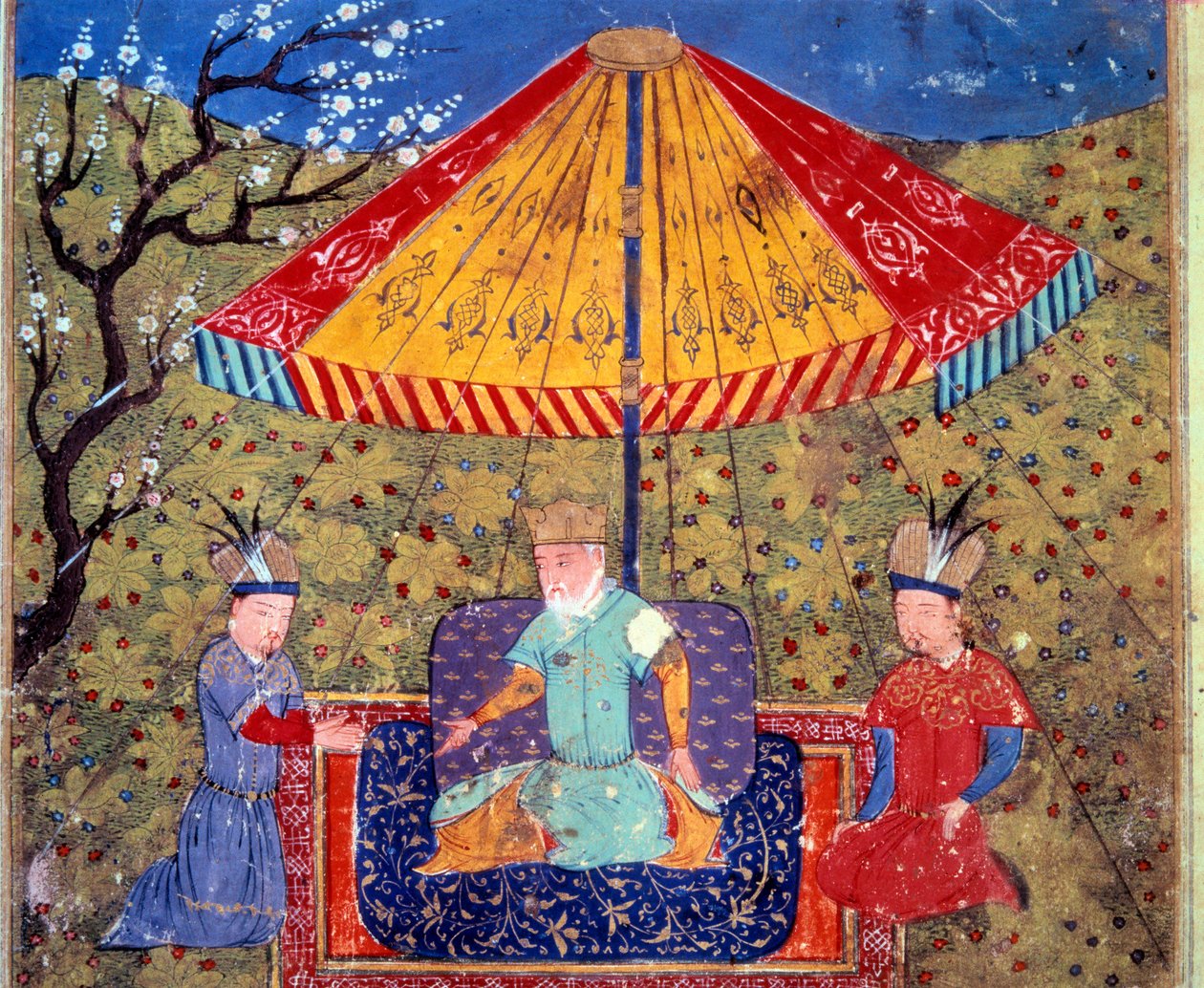 Mongolian keisarin Tšingis-kaanin edustus tekijältä Persian School
