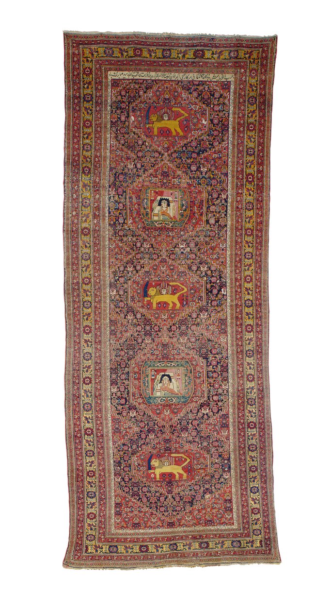 Senneh-gallerian matto, Länsi-Persia, 1837 tekijältä Persian School