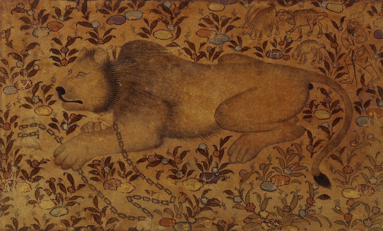 Tutkimus leijonasta, 1500-luku tekijältä Persian School