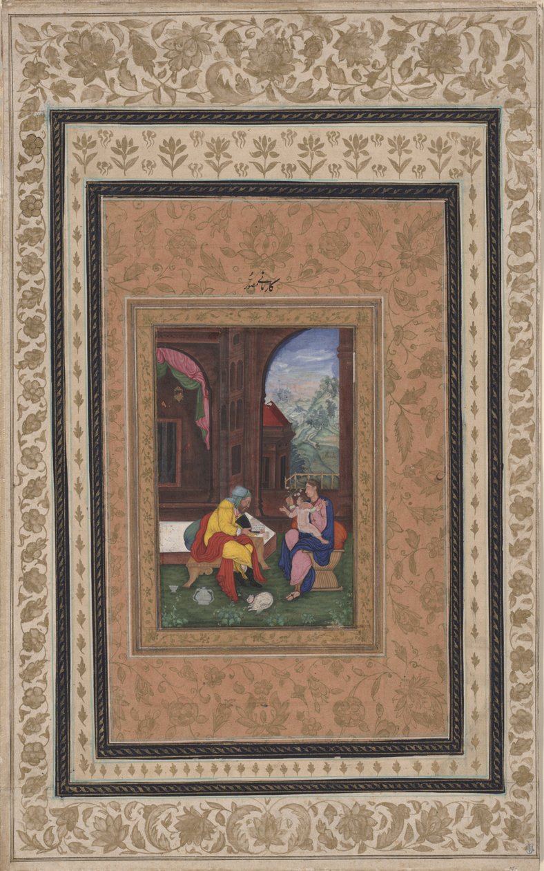 Pyhä perhe, n. 1625 tekijältä Persian School