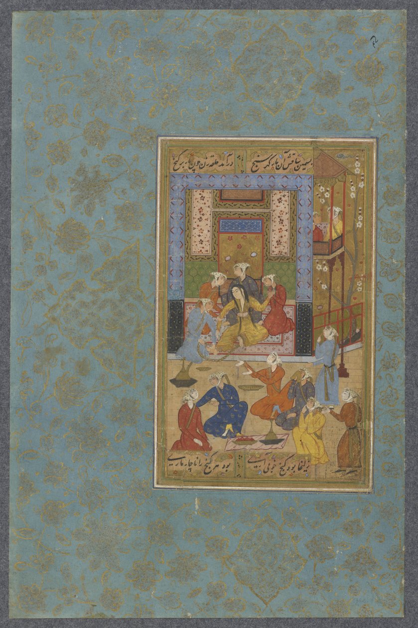 Kultaisella ketjulla sidottu Zulaykha, n. 1570-80 tekijältä Persian School