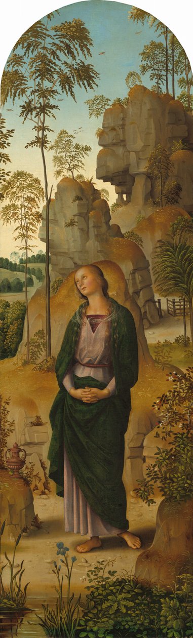 La Crucifixió amb la Verge, Sant Joan, Sant Jeroni i Santa Maria Magdalena..., c. 14821485 finlandès tekijältä Perugino