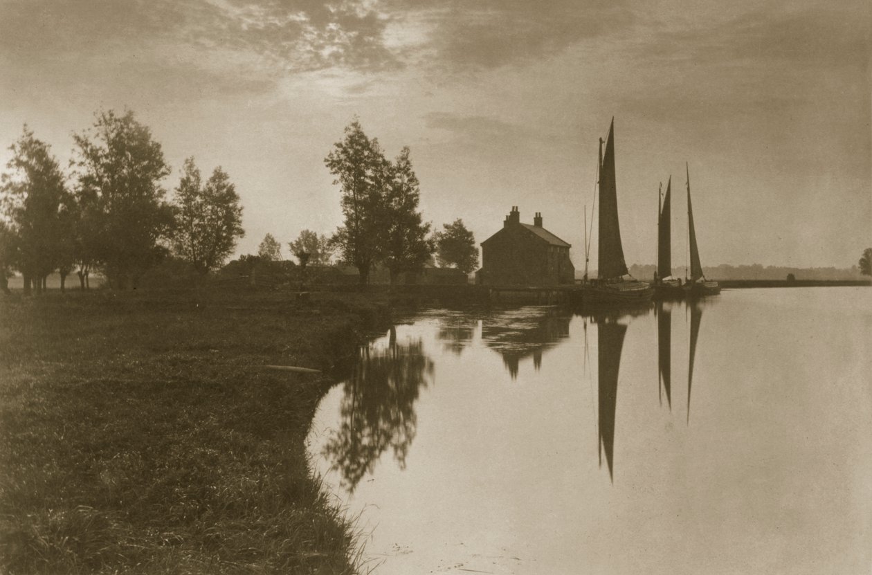 Cantley Whernes odottaa vuoroveden käännettä, n. 1886 tekijältä Peter Emerson und Thomas Goodall