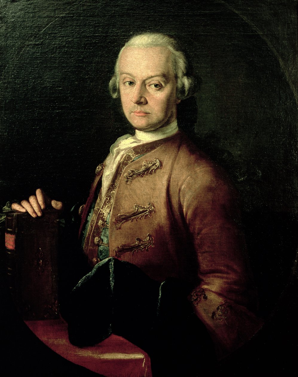 Johann Georg Leopold Mozart (1719-87), Wolfgang Amadeuksen isä, 1765 tekijältä Peter Anton Lorenzoni