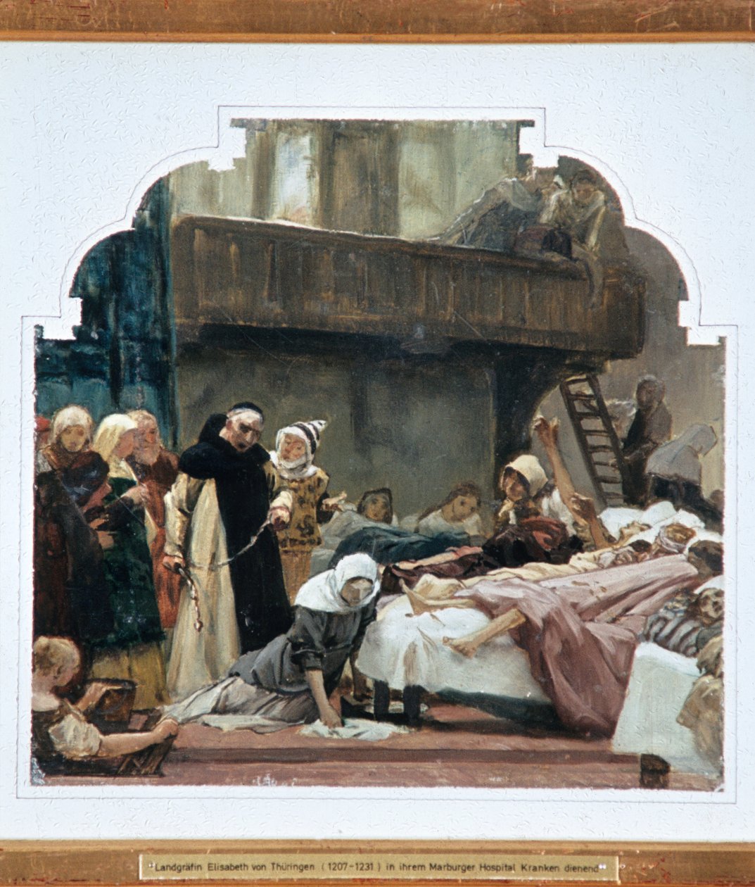 Tutkimus St. Elisabethille ja hänen tunnustajalleen Conrad Marburgilaiselle vuonna 1230 (wc paperilla) (ks. 372079) tekijältä Peter Johann Theodor Janssen