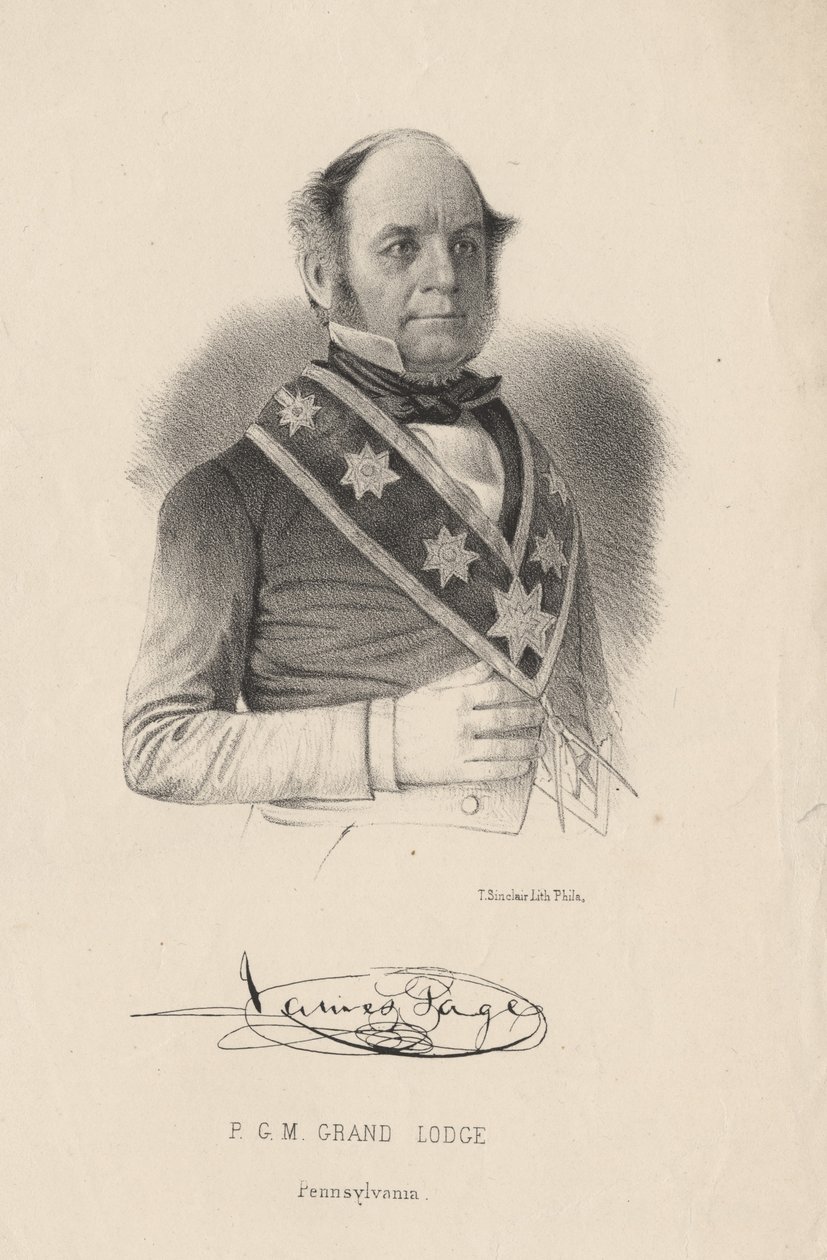James Page, T. Sinclairin litografia, 1849. tekijältä Peter Kramer