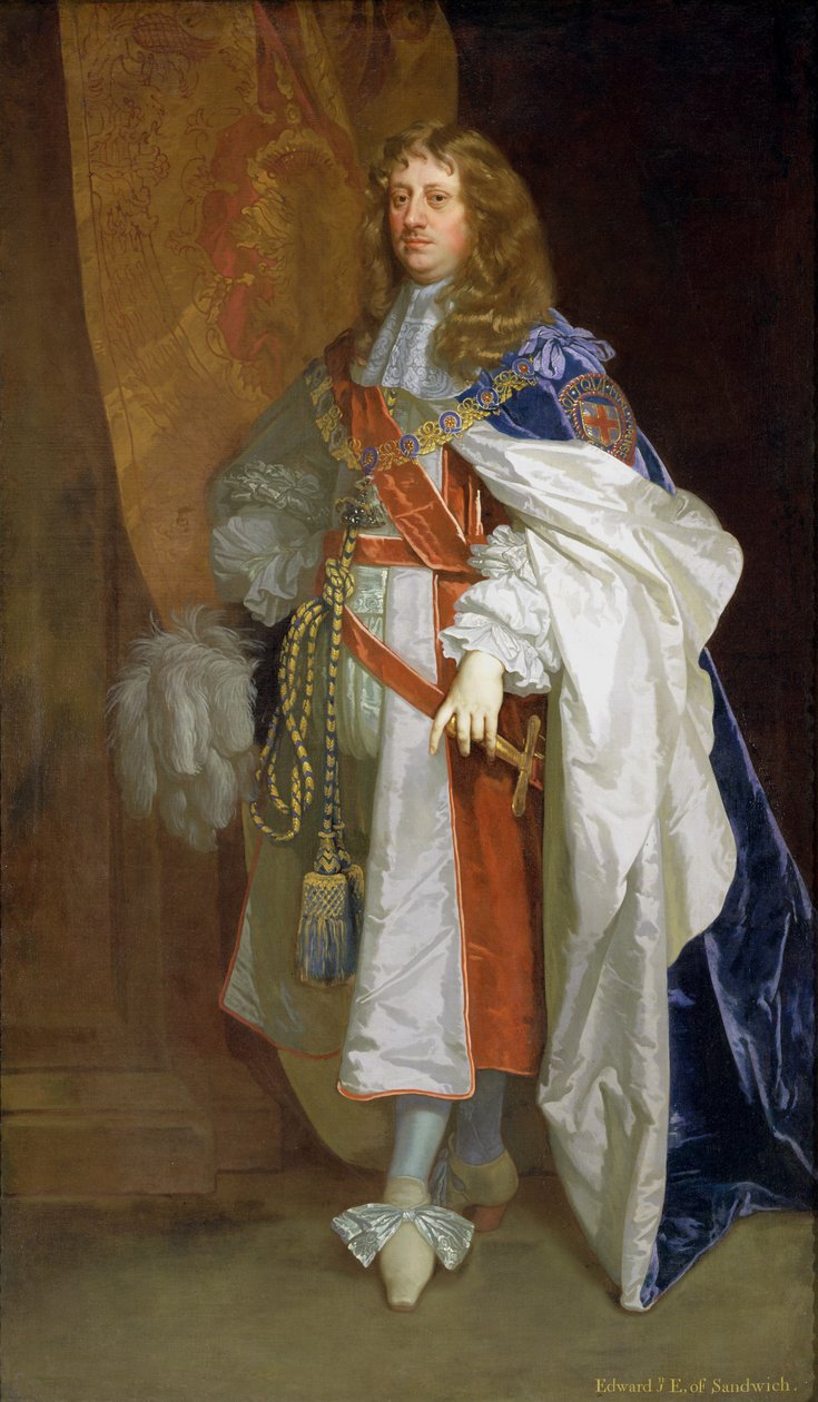 Edward Montagu, 1. Earl of Sandwich, n. 1660-65 tekijältä Peter Lely