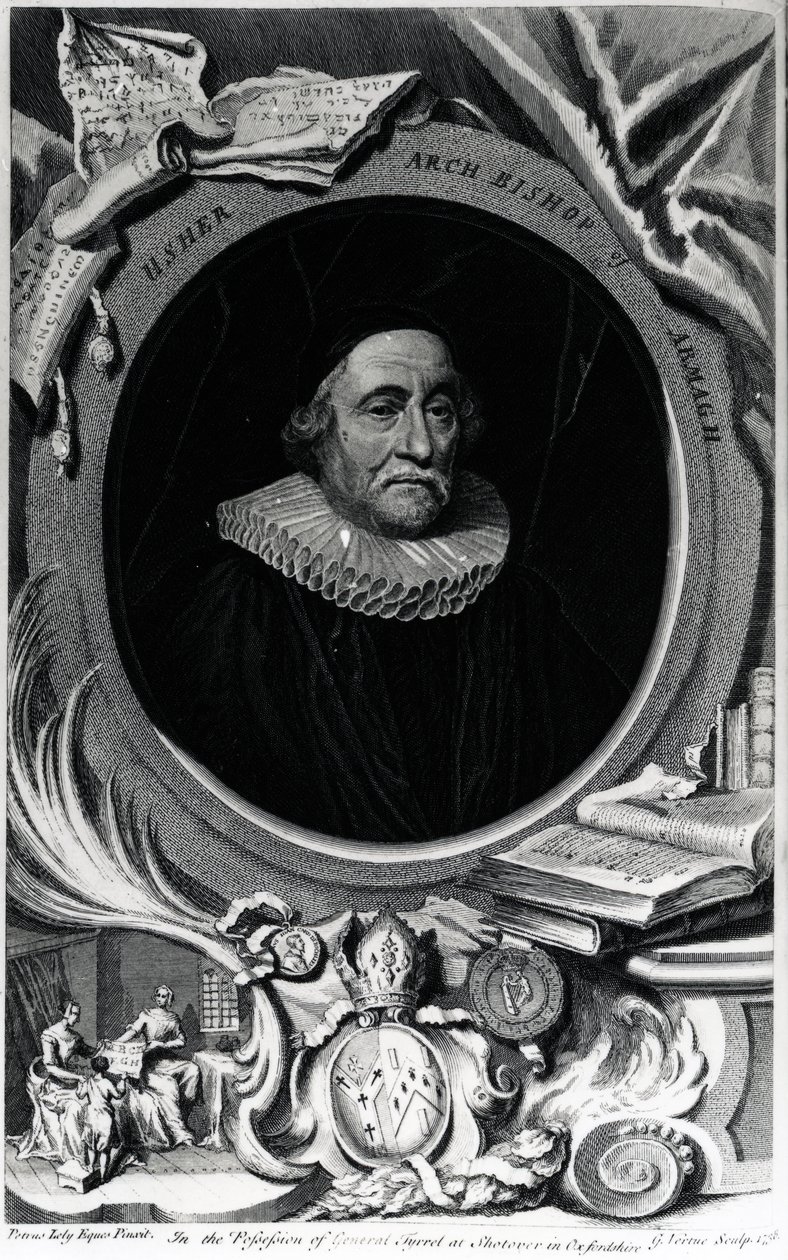 James Ussher, kaiverrus George Vertue, 1738 tekijältä Peter Lely