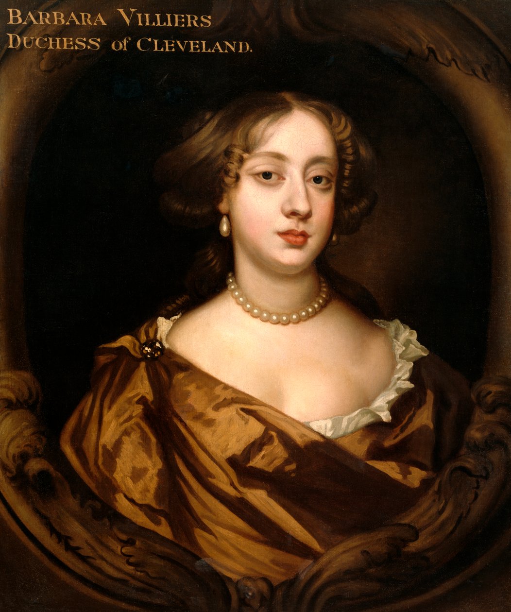 Clevelandin herttuattaren Barbara Villiersin (1641-1709) muotokuva, n. 1680 tekijältä Peter Lely