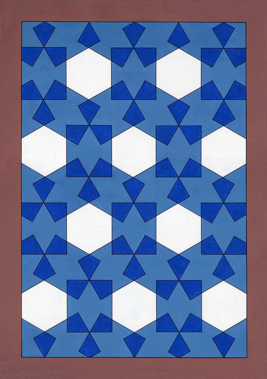 Päällekkäiset suorakulmiot, 2011 (akryylia levyllä) tekijältä Peter McClure