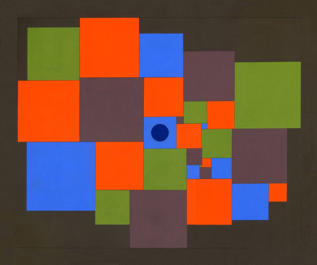 Neliöt, 2011 (akryyli taulussa) tekijältä Peter McClure
