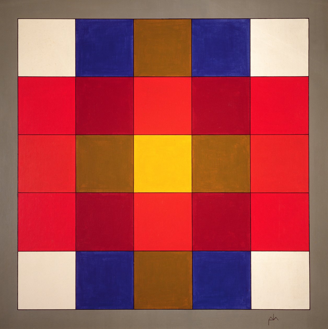 Subliminal Yellow Cross, 1986 (akryyli puulle) tekijältä Peter McClure