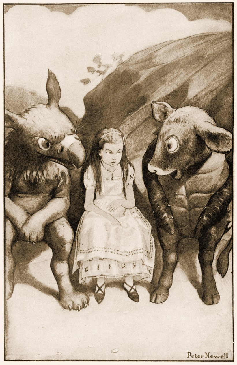 "Alice alkoi kertoa heille seikkailuistaan", kuvitus Lewis Carrollin Alice
