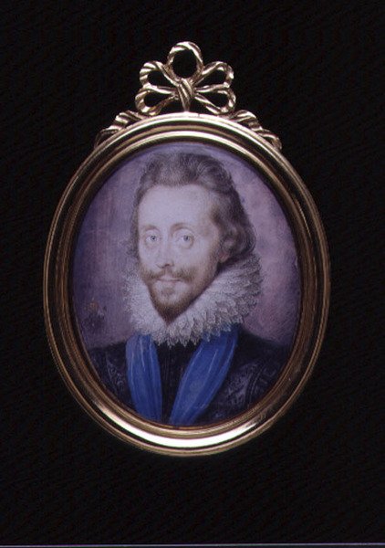 Pienoiskuva Henry Wriothesleystä, Southamptonin kolmannesta jaarlista (1573-1624) n. 1620 (wc vellum) tekijältä Peter Oliver