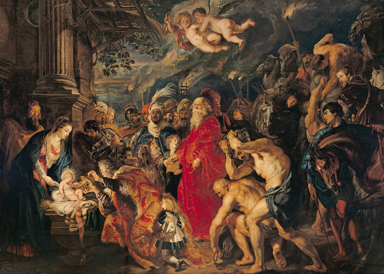 Maagien palvonta, 1610 tekijältä Peter Paul Rubens
