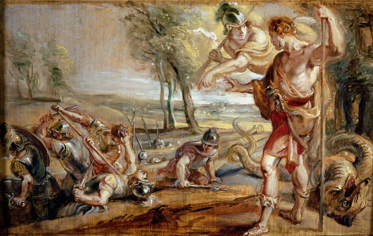 Cadmus kylvää lohikäärmeen hampaita tekijältä Peter Paul Rubens