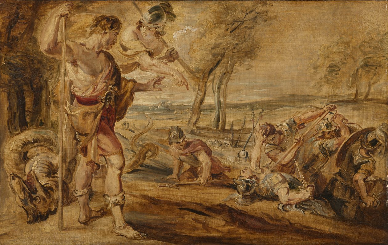 Cadmus zaait drakentanden tekijältä Peter Paul Rubens