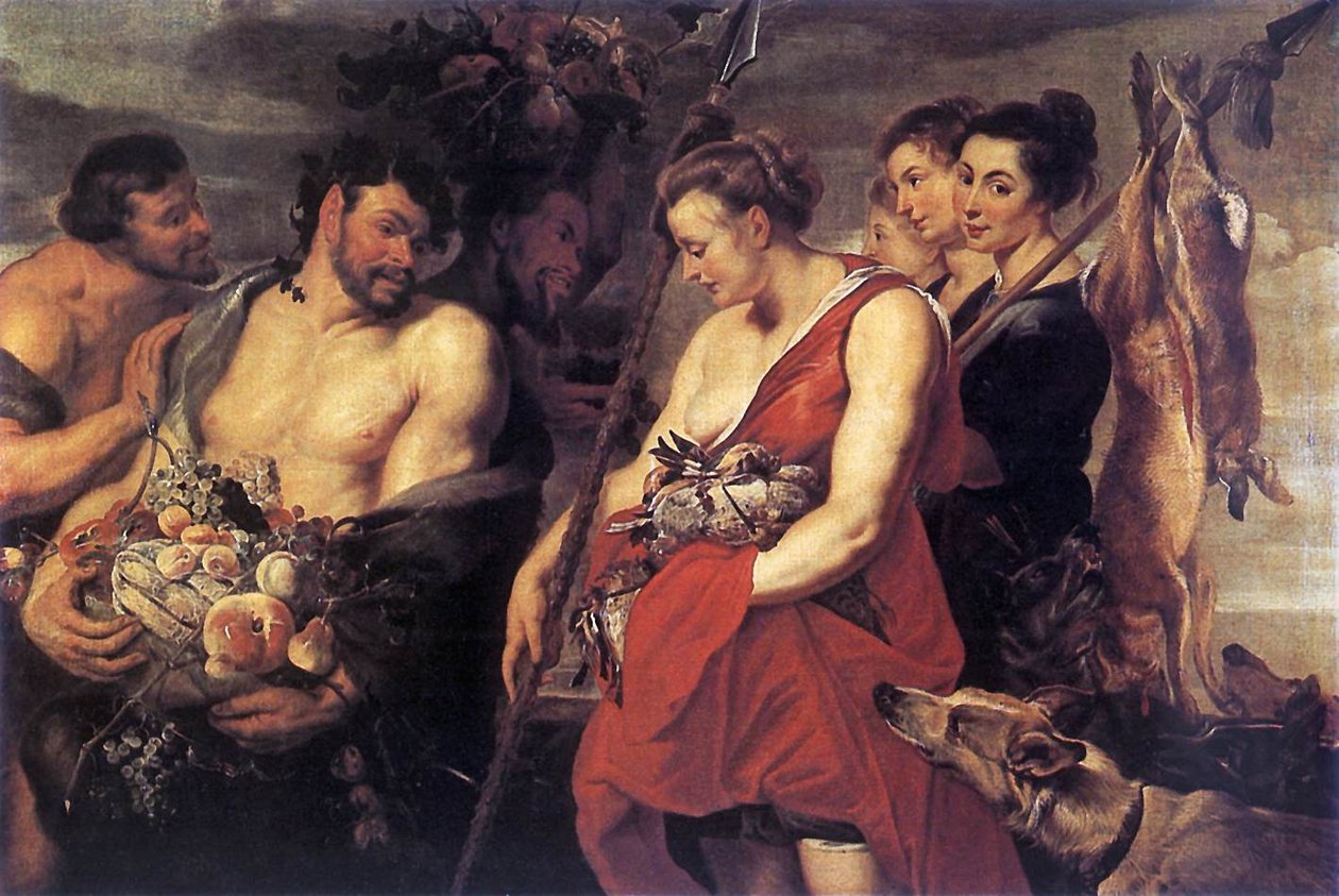 Diana esittelee saaliin pannulle tekijältä Peter Paul Rubens
