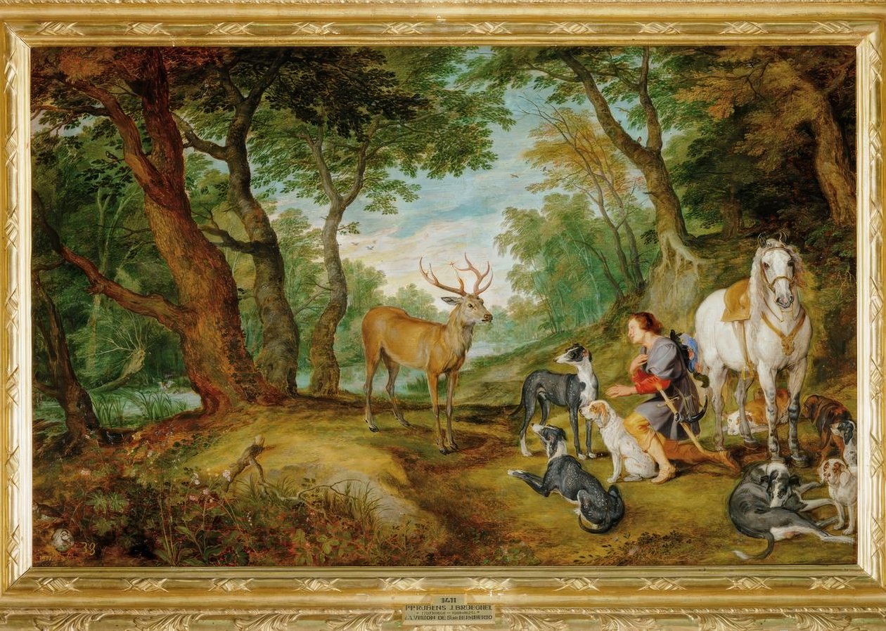 Die Vision des Hl. Hubertus tekijältä Peter Paul Rubens