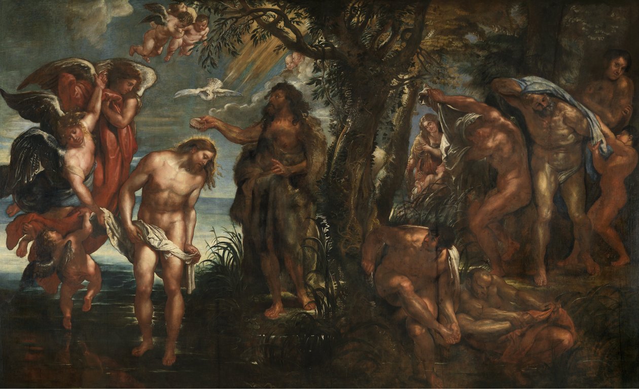 Doopsel van Christus tekijältä Peter Paul Rubens