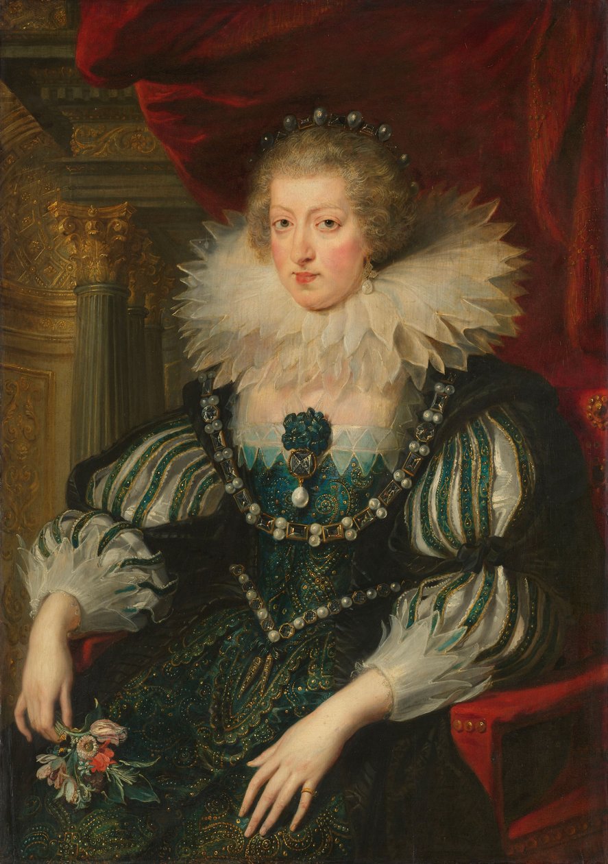 Itävallan Annen (1601-66) muotokuva Espanjan pikkulapsesta, Ranskan ja Navarran kuningattaresta tekijältä Peter Paul Rubens