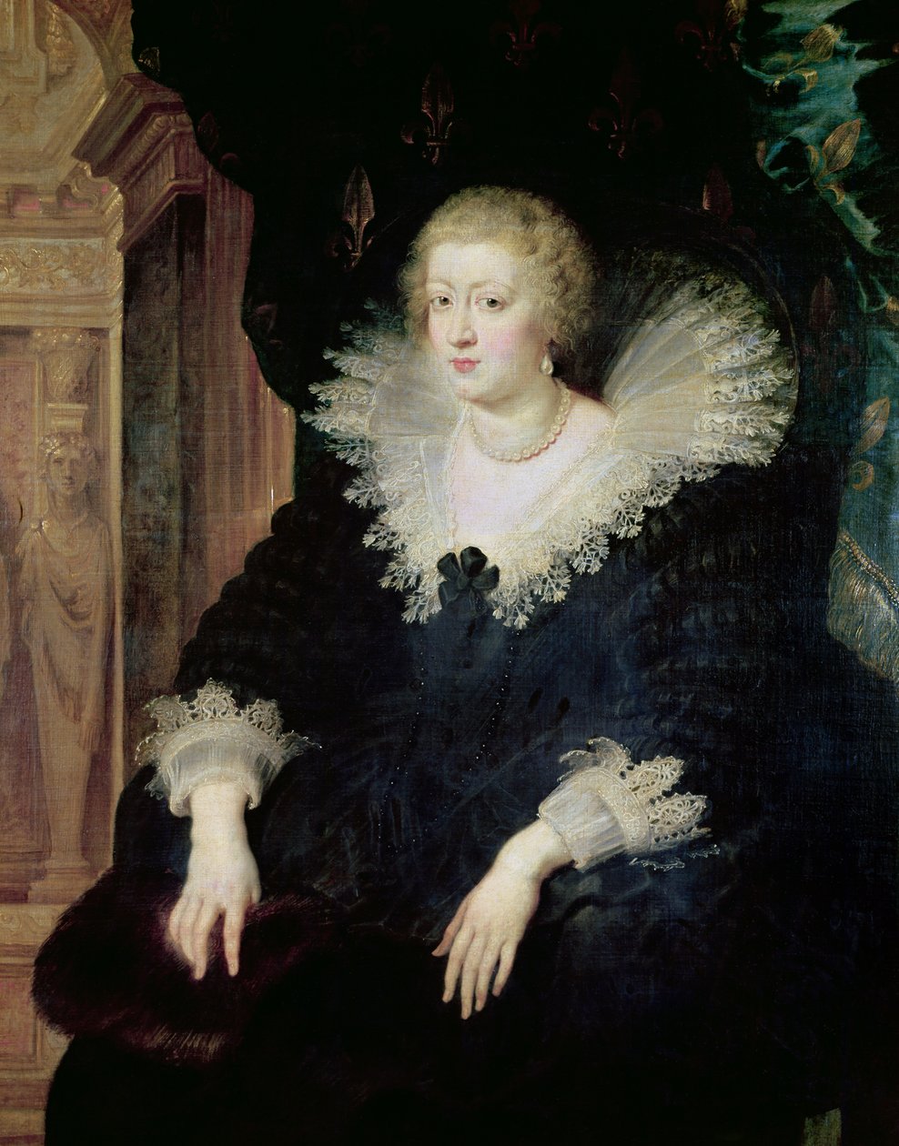 Muotokuva Itävallan Annasta (1601-66) noin 1622. tekijältä Peter Paul Rubens