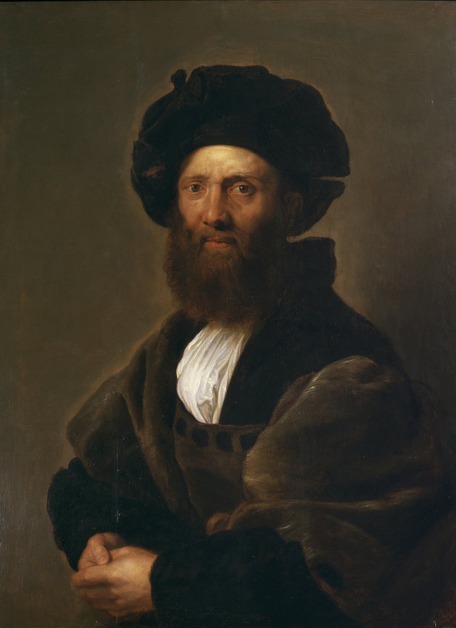 Baldassare Castiglionen muotokuva Rafaelin mukaan, 1630 (katso myös 21461) tekijältä Peter Paul Rubens