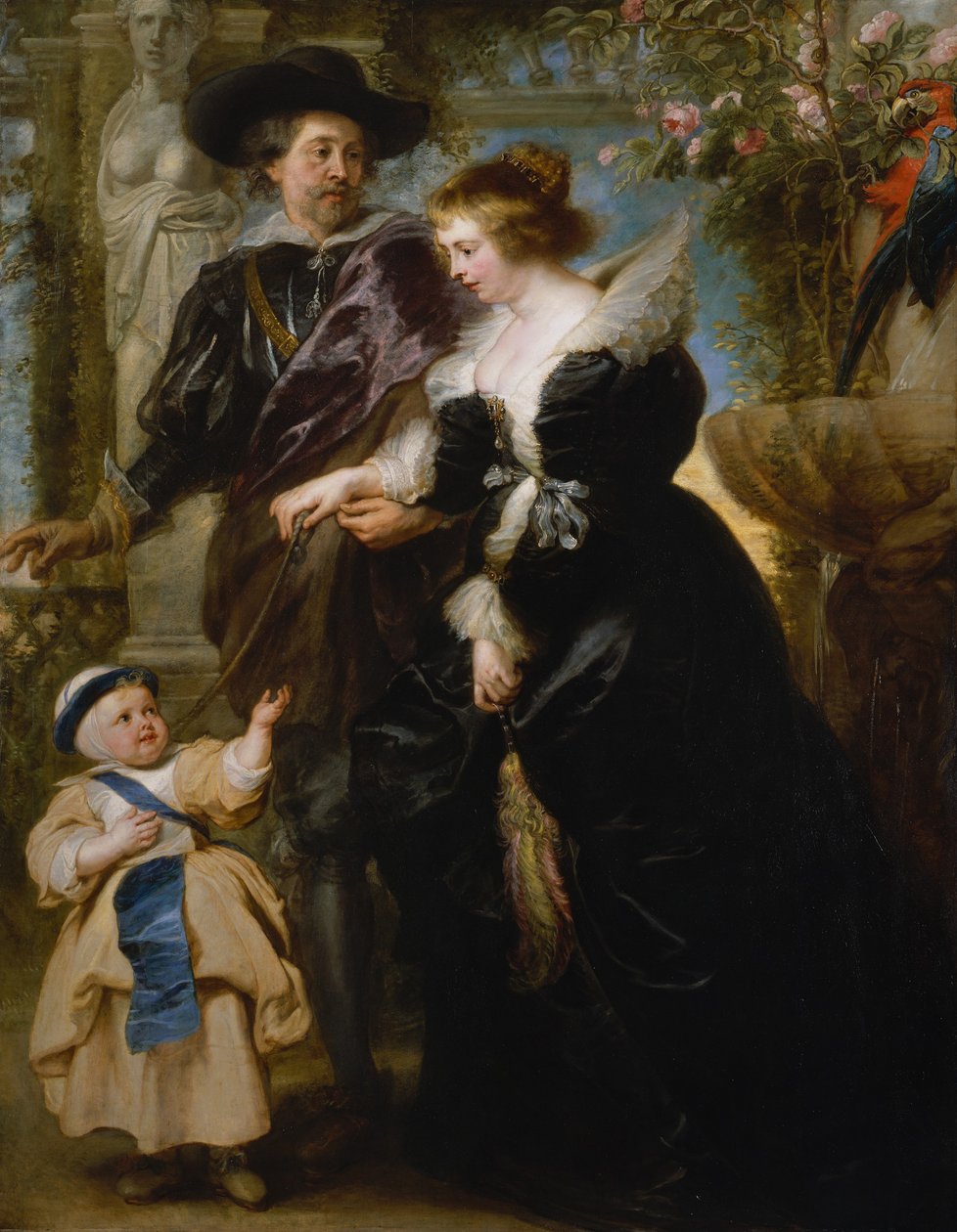 Rubens, hänen vaimonsa Helena Fourment ja yksi heidän lapsistaan tekijältä Peter Paul Rubens
