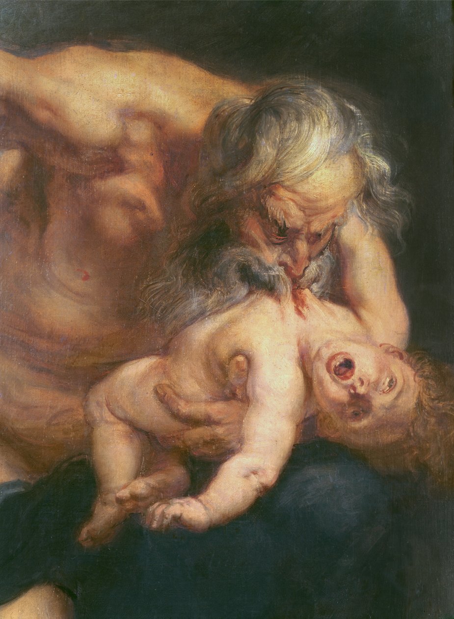 Saturnus syö poikansa, 1636 (yksityiskohta 36857) tekijältä Peter Paul Rubens