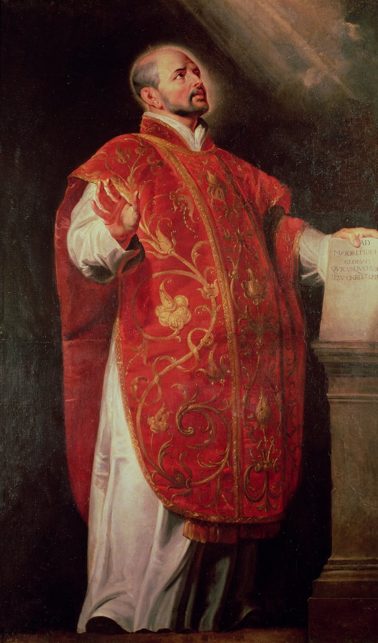 Pyhä Ignatius Loyolalainen (1491-1556) Jesuiittojen perustaja tekijältä Peter Paul Rubens