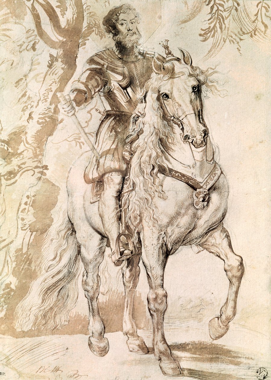 Tutkimus Lerman herttua (1553-1625) ratsastusmuotokuvaa varten 1603 tekijältä Peter Paul Rubens