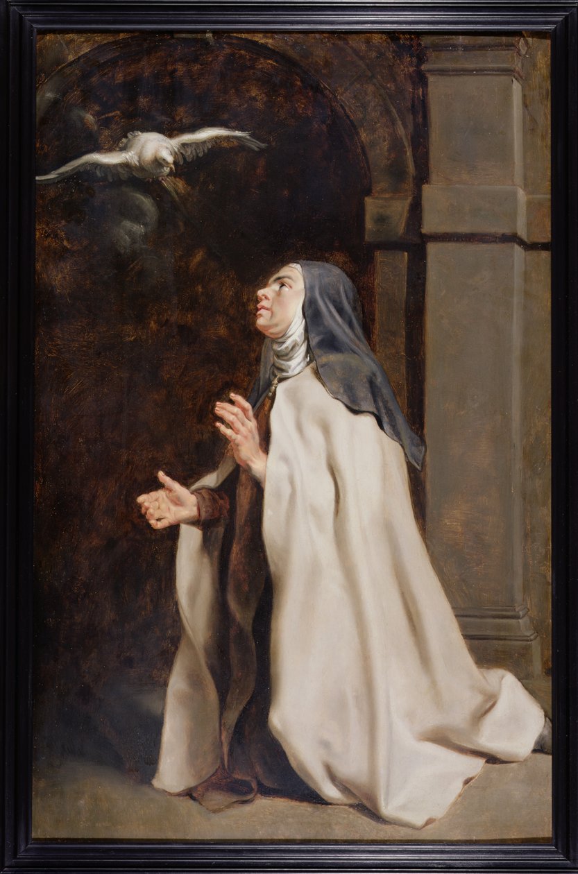Teresa Avilalaisen visio kyyhkysestä, n. 1614 tekijältä Peter Paul Rubens