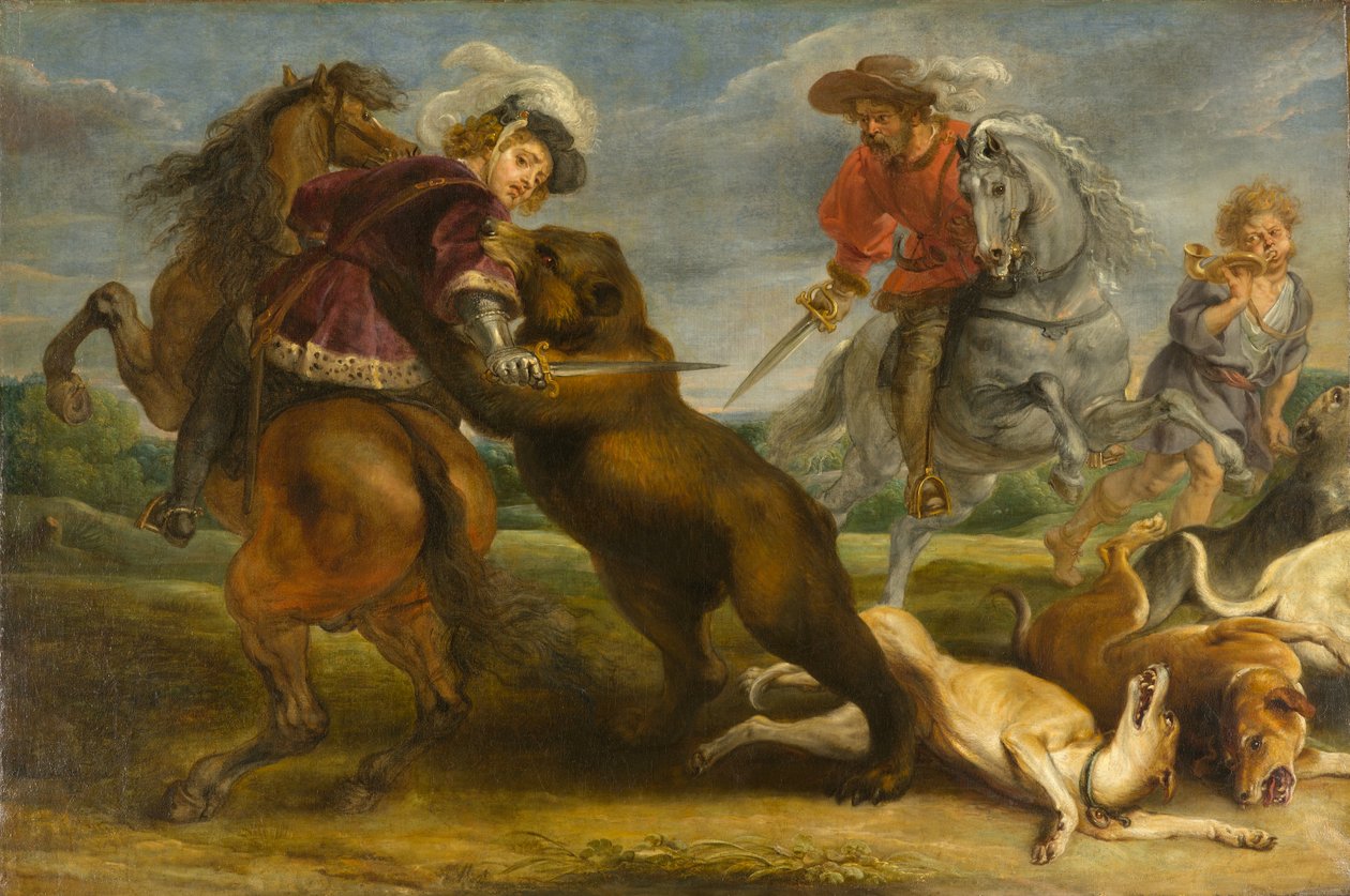 Karhunmetsästys, 1639-1640 tekijältä Peter Paul Rubens