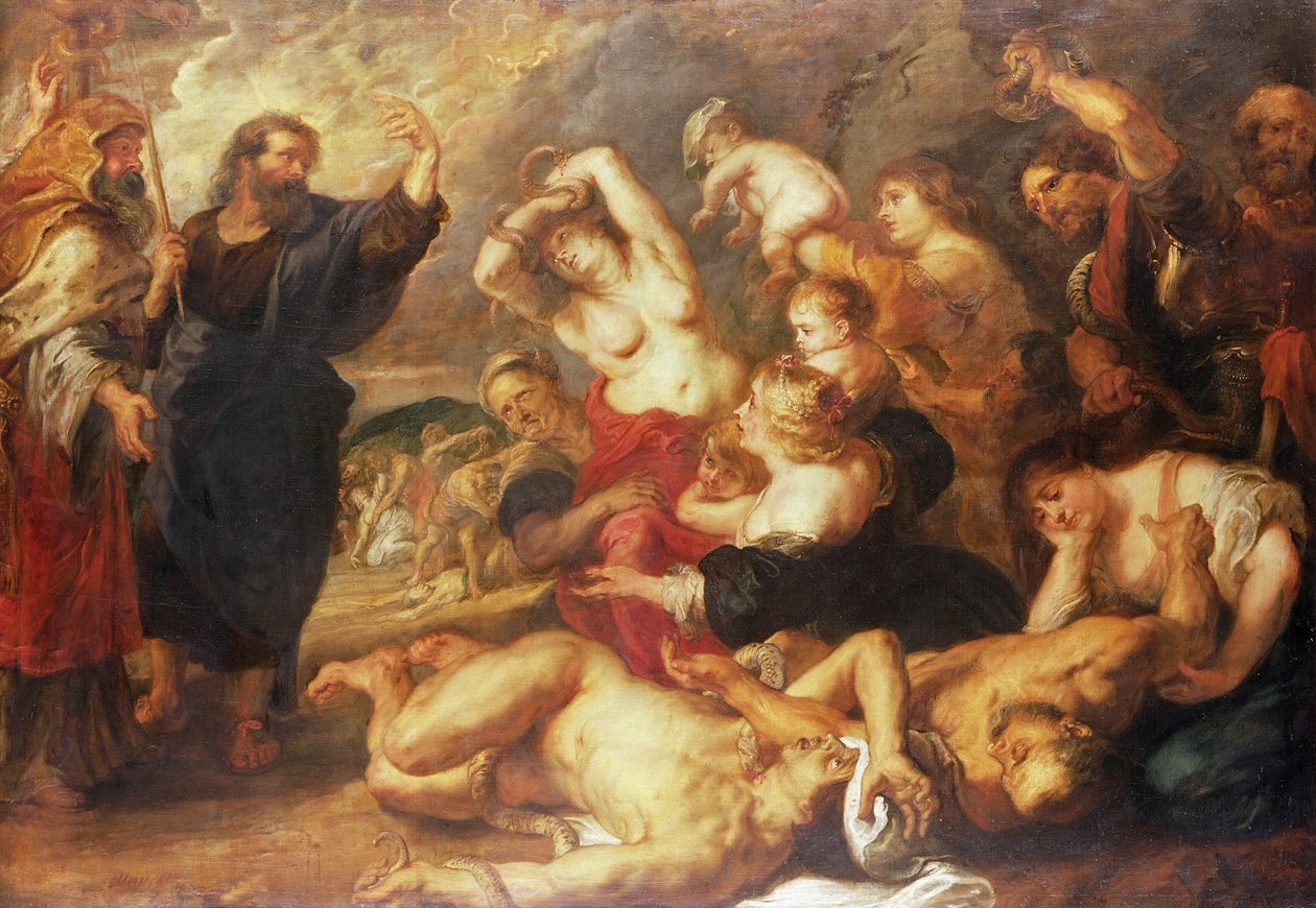 The Brazen Serpent, n. 1635-1640 tekijältä Peter Paul Rubens