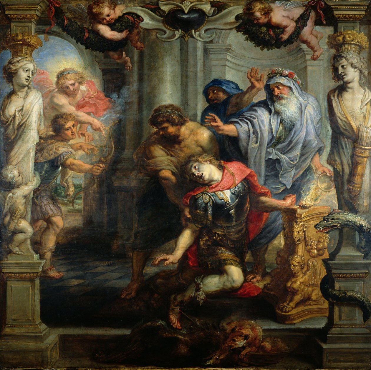 Akhilleuksen kuolema, 1630-luvun alku tekijältä Peter Paul Rubens