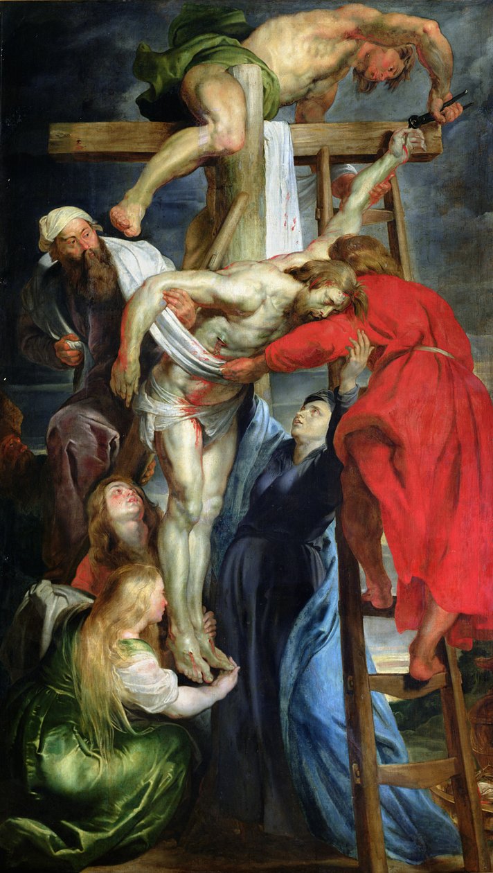 Laskeutuminen ristiltä, n. 1614-1515 tekijältä Peter Paul Rubens