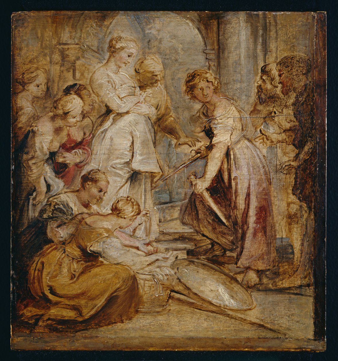Akhilleuksen löytö Lykomedeen tyttärien joukossa, n. 1618 tekijältä Peter Paul Rubens
