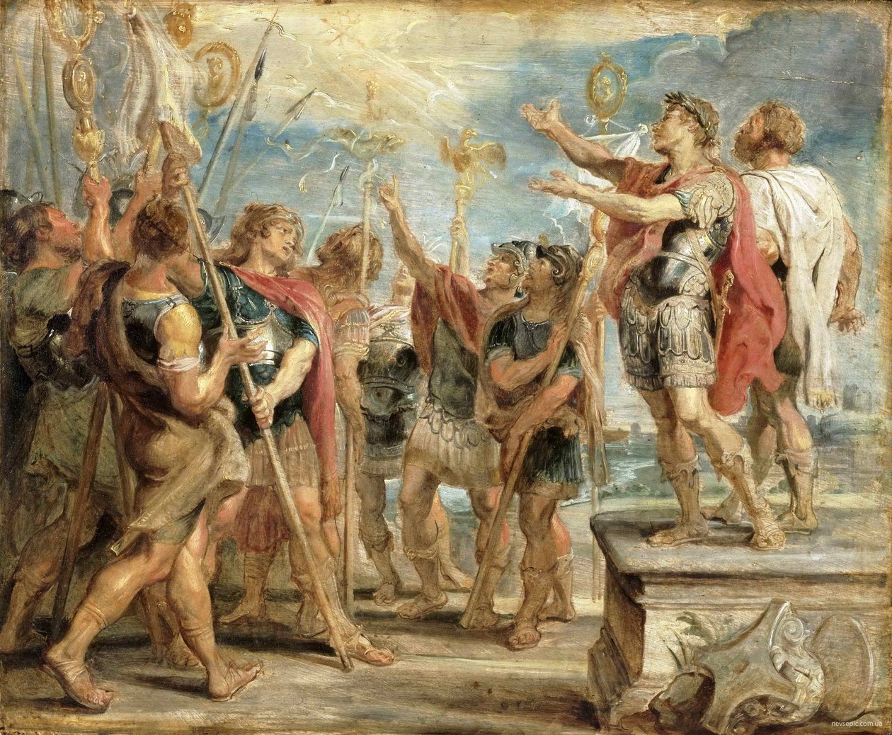Kristuksen ilmestymisen tunnus Konstantinukselle tekijältä Peter Paul Rubens