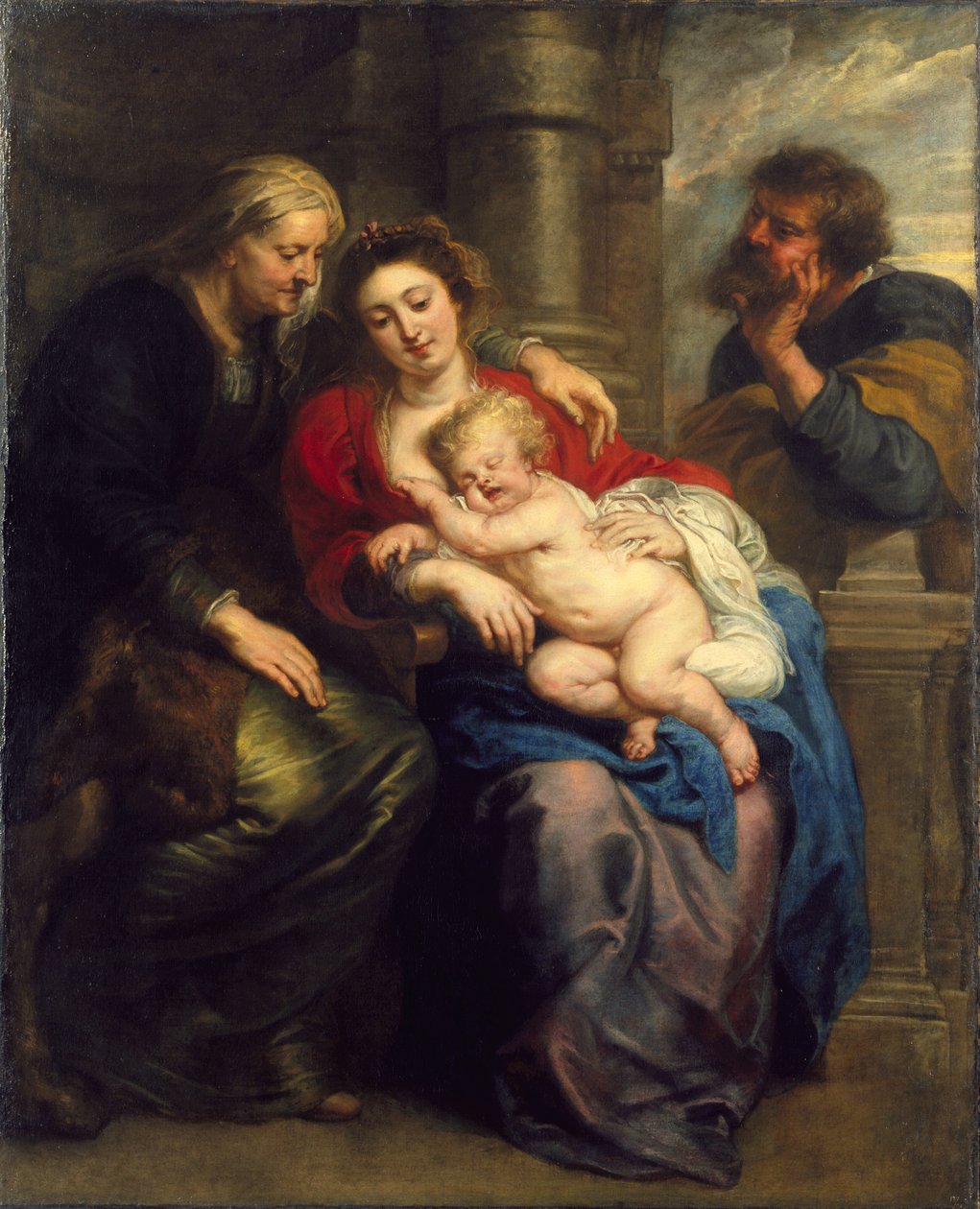 Pyhä perhe Pyhän Annan kanssa, n. 1630-1635 tekijältä Peter Paul Rubens
