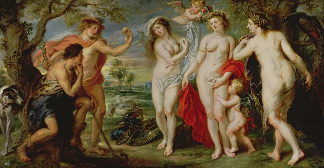 Pariisin tuomio, 1639 tekijältä Peter Paul Rubens