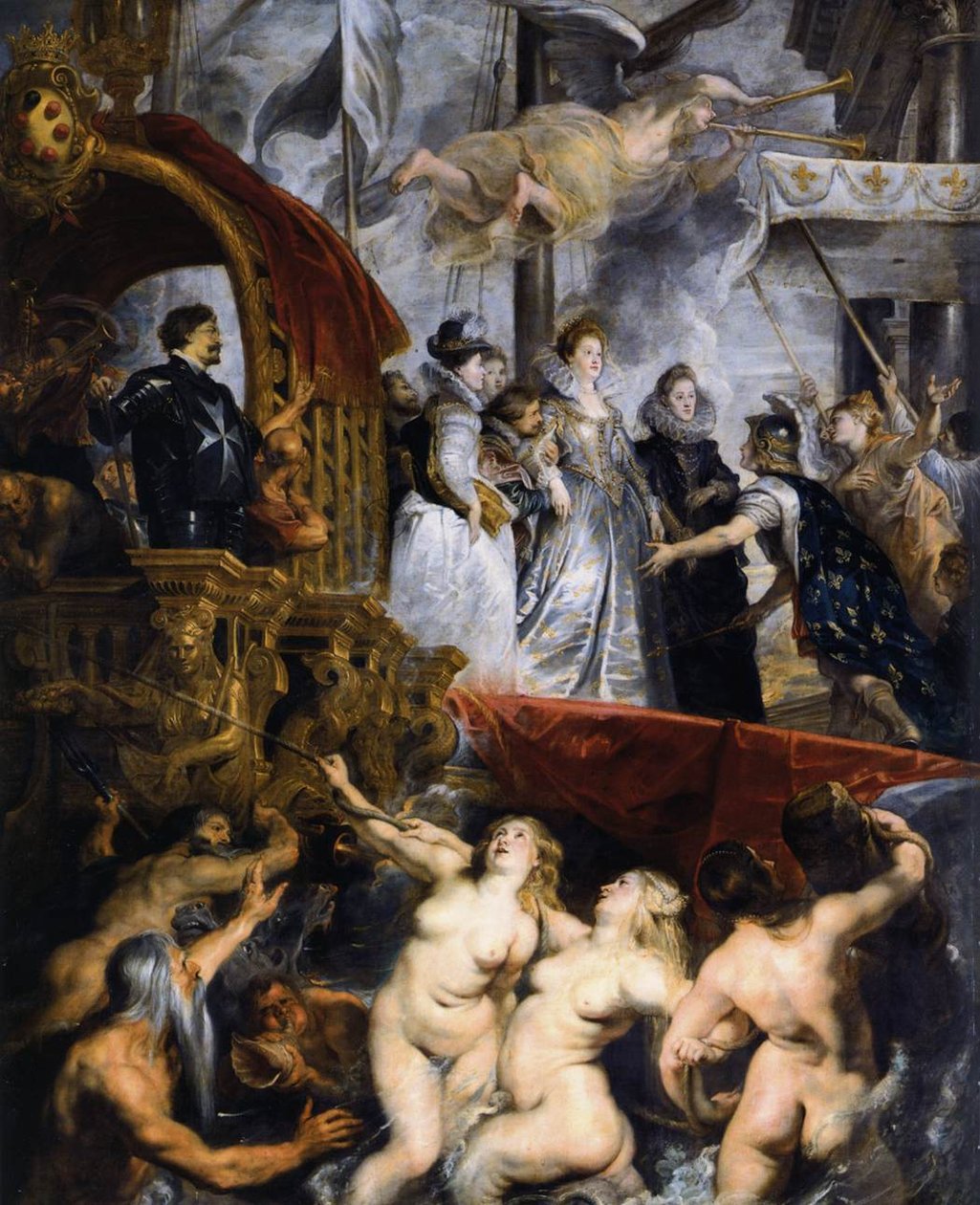 Marie de Médicisin laskeutuminen Marseillessa tekijältä Peter Paul Rubens