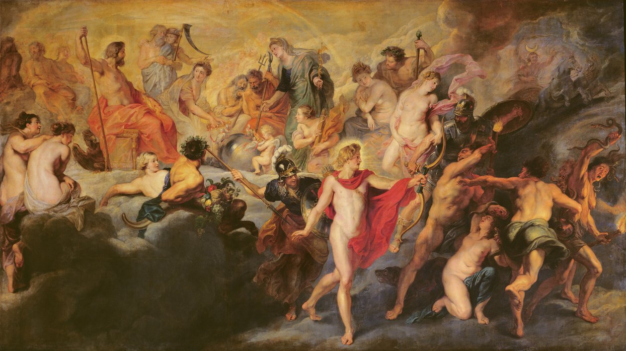 Medici-sykli: Espanjan avioliiton jumalten neuvosto, 1621-25 tekijältä Peter Paul Rubens