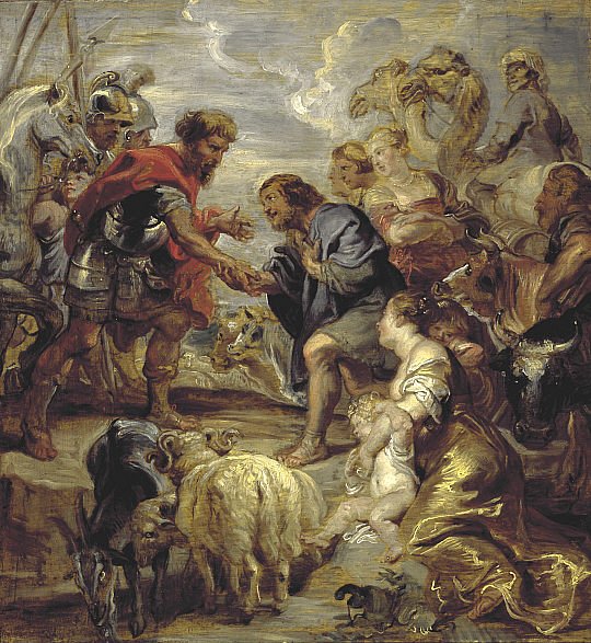 Jaakobin ja Esaun sovinto tekijältä Peter Paul Rubens