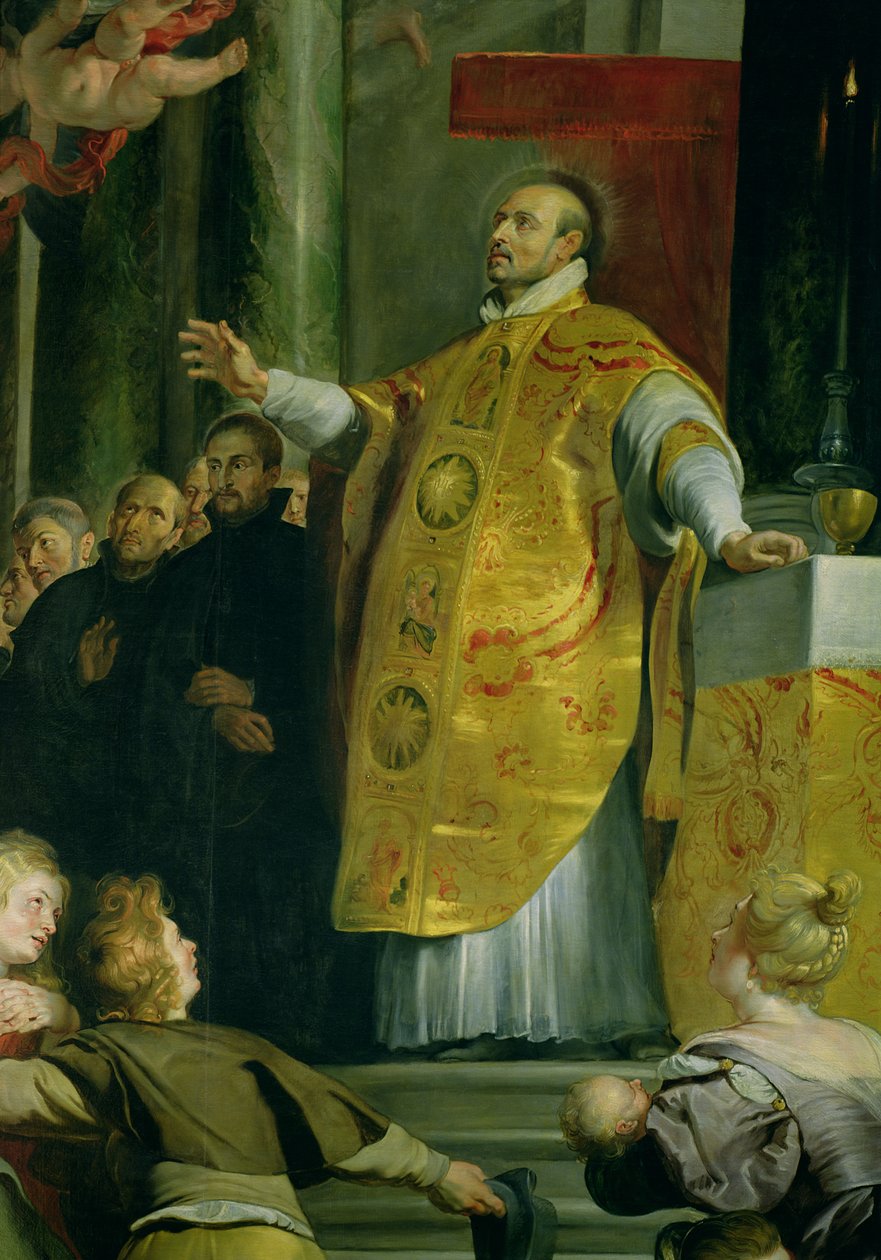 Pyhän Ignatius Loyolalaisen (n. 1491-1556) visio pyhimyksestä, 1617-18 tekijältä Peter Paul Rubens