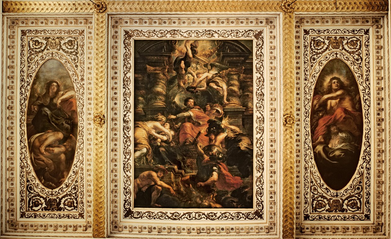 Whitehallin katto: I:n (1566-1625) rauhanomainen hallituskausi 1632-34. tekijältä Peter Paul Rubens