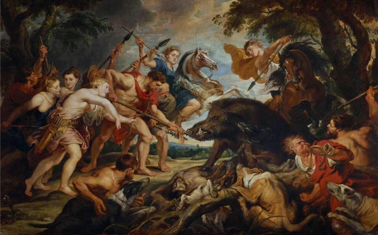 Meleagrosin ja Atalanten metsästys tekijältä Peter Paul Rubens