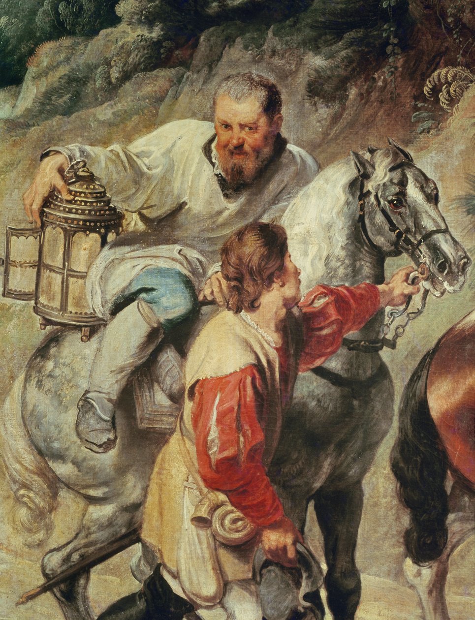 Sakristatari, joka seurasi pappia viemässä eukaristian kuolevalle miehelle, ennen vuotta 1630 tekijältä Peter Paul Rubens