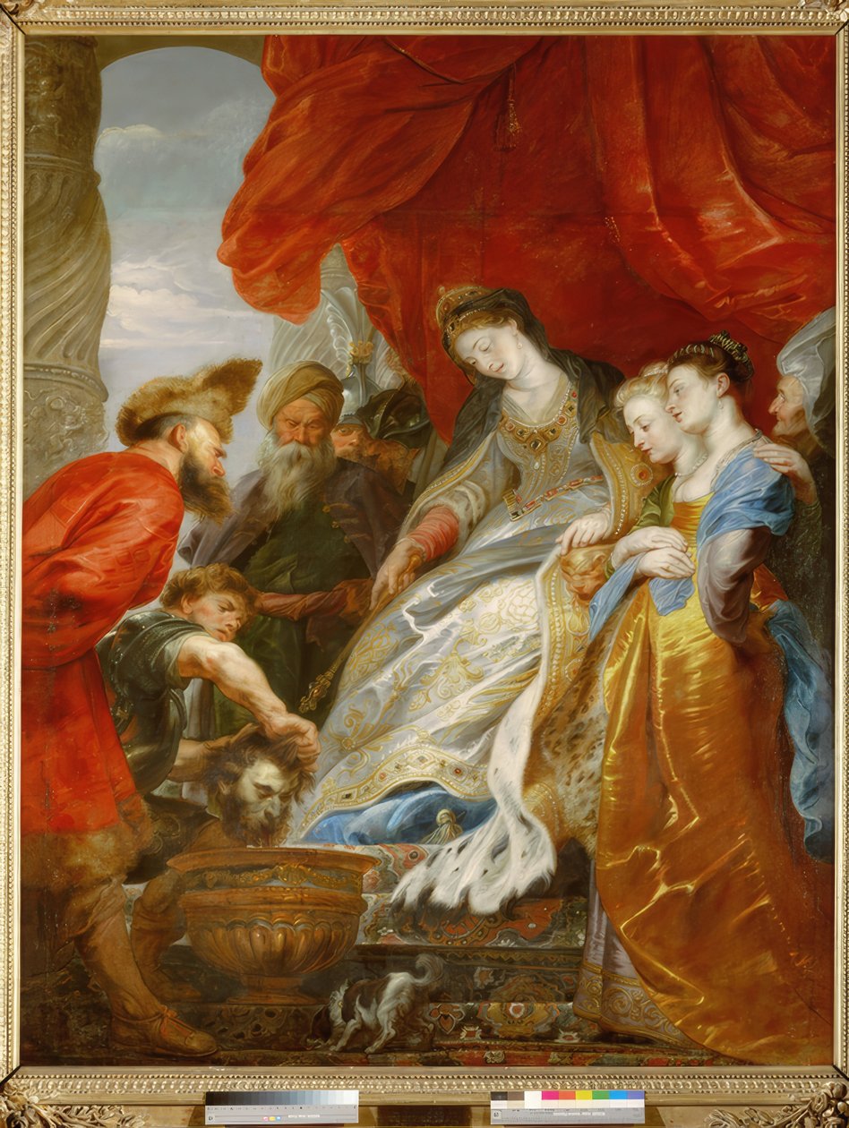 Tomyris ja Kyros tekijältä Peter Paul Rubens